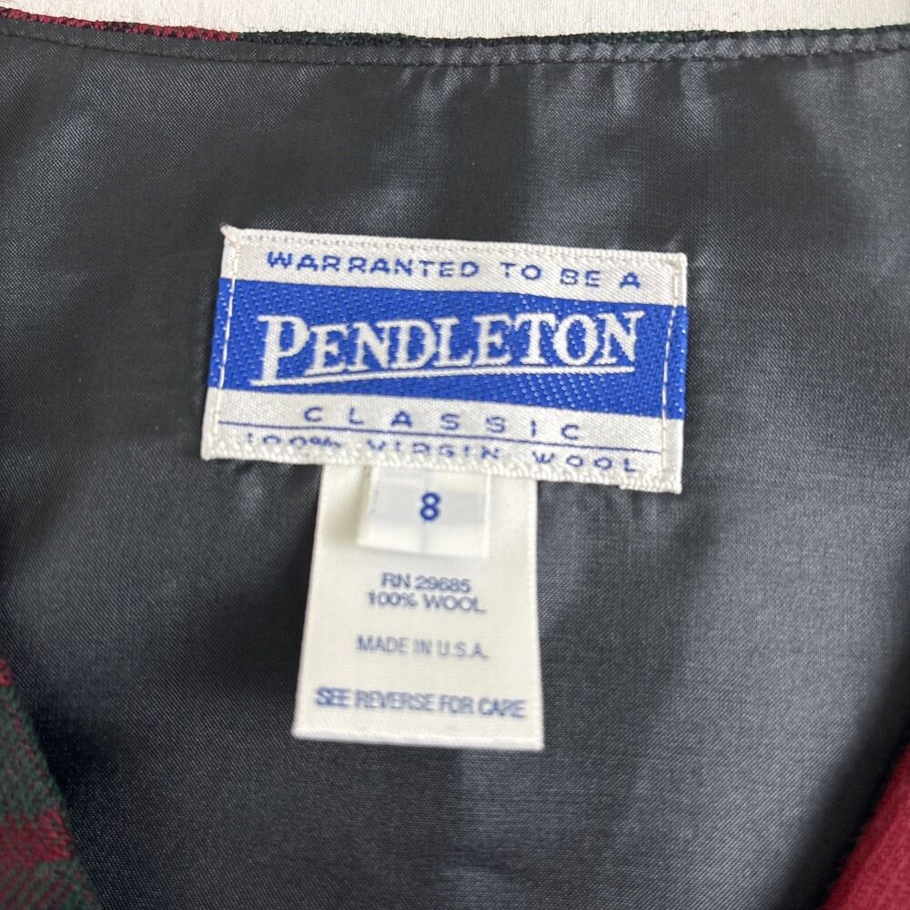 Vintage Pendleton Vest Womens 8 Tartan Plaid 100% Wool Made USA Holiday - Picture 4 of 7